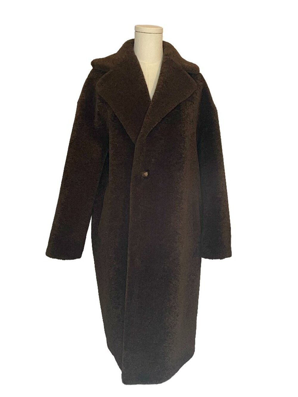 J. McLaughlin Kenyon Brown Teddy Bear Coat Size M